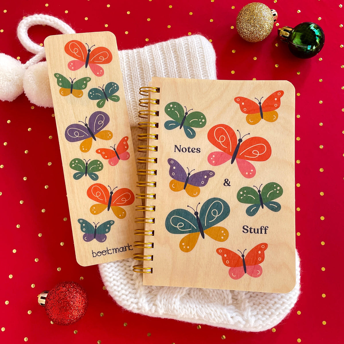 Butterflies Wood Bookmark