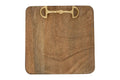 Huntley Equestrian Wooden Square Tray with Gold Bit