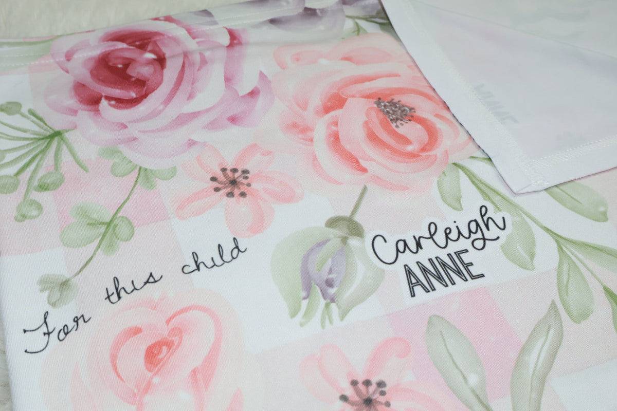 Personalized For This Child I Have Prayed Baby Swaddle Blanket