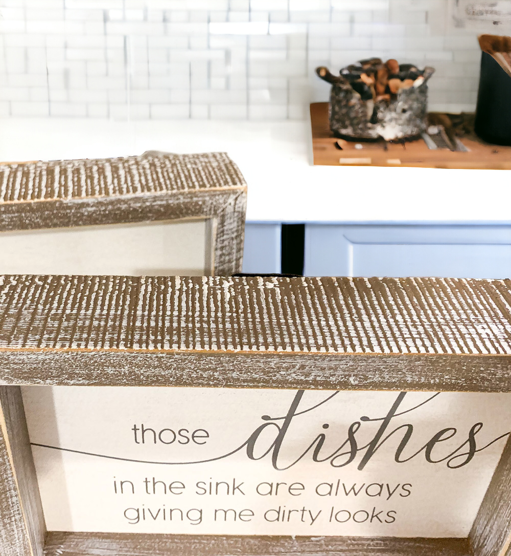 Funny Kitchen Wood Sign Those Dishes In The Sink Are Always Giving Me Dirty Looks Farmhouse