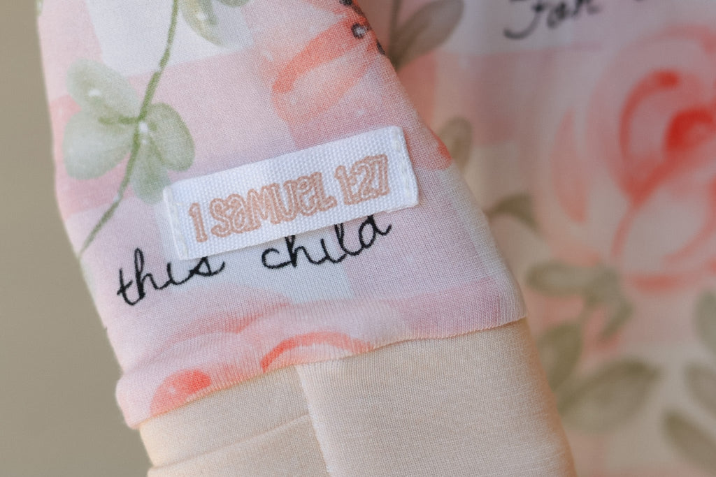 For This Child I Have Prayed Bamboo Footed Onesie Pajama