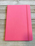 Pink Sparkly Faux Leather Glitter Lined Rainbow Hardcover Notebook