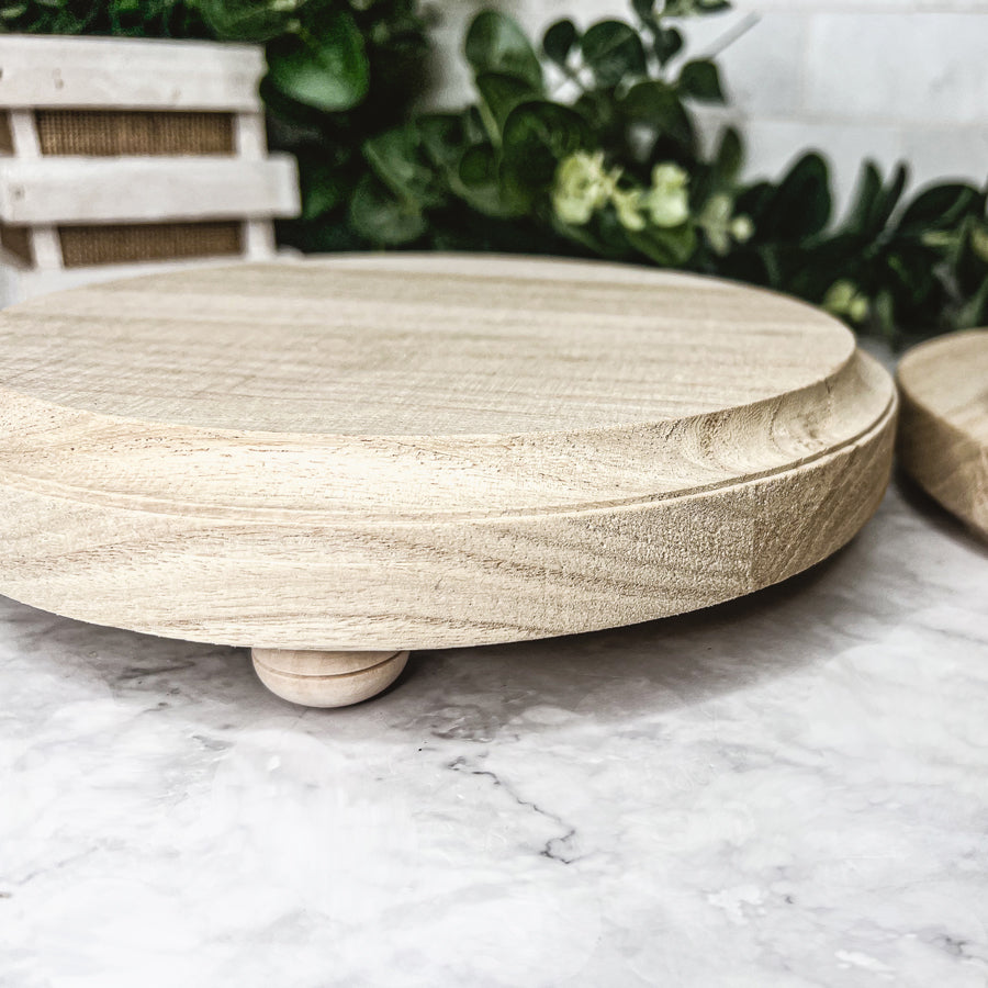 Rustic Handmade Wooden Stand Tray - Display Base, Candle And Soap Holder