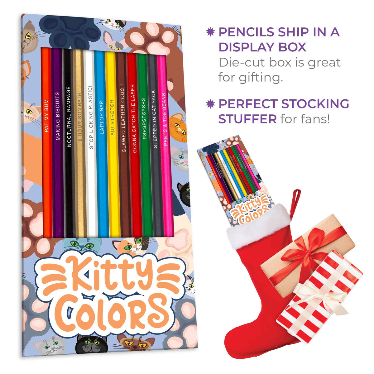 Kitty Colors Colored Pencil Set for Cat Lovers