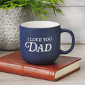 "I Love You, Dad" Navy Ceramic Coffee Mug (Mal. 4:6)