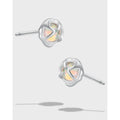 Women's Design Cold Style Simple Small Opal Sterling Sier Stud Earrings