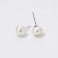 Women's Pure Sier Freshwater Pearl Ear Artistic Style Simple Small Sterling Earrings