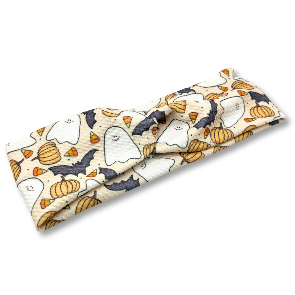Ghosts and Bat Twist Knot Headband