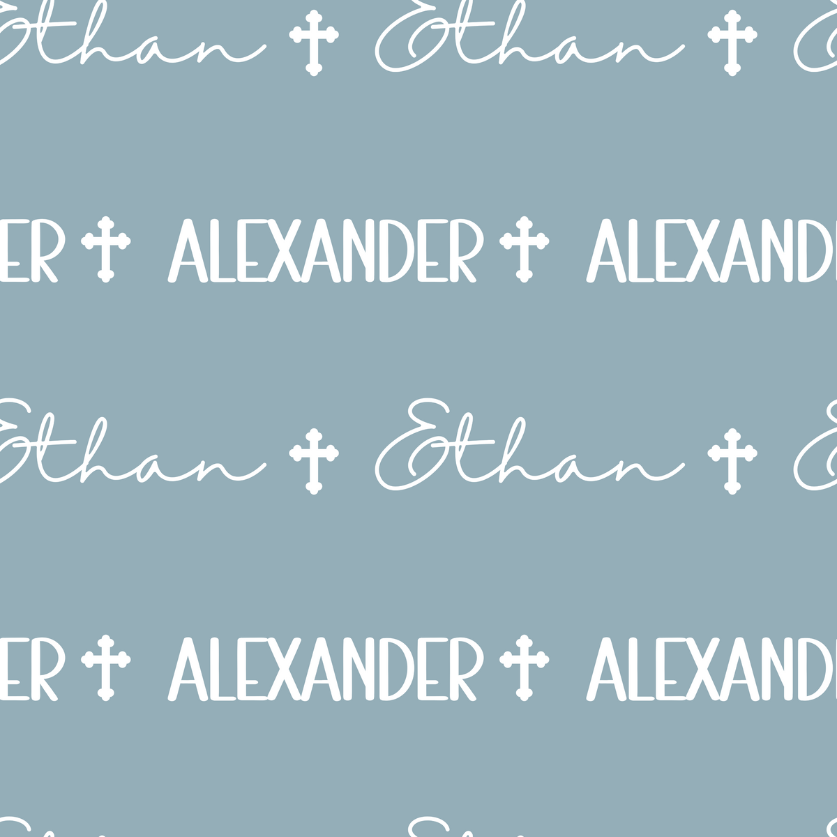 Personalized Blue Baby Name Swaddle Blanket