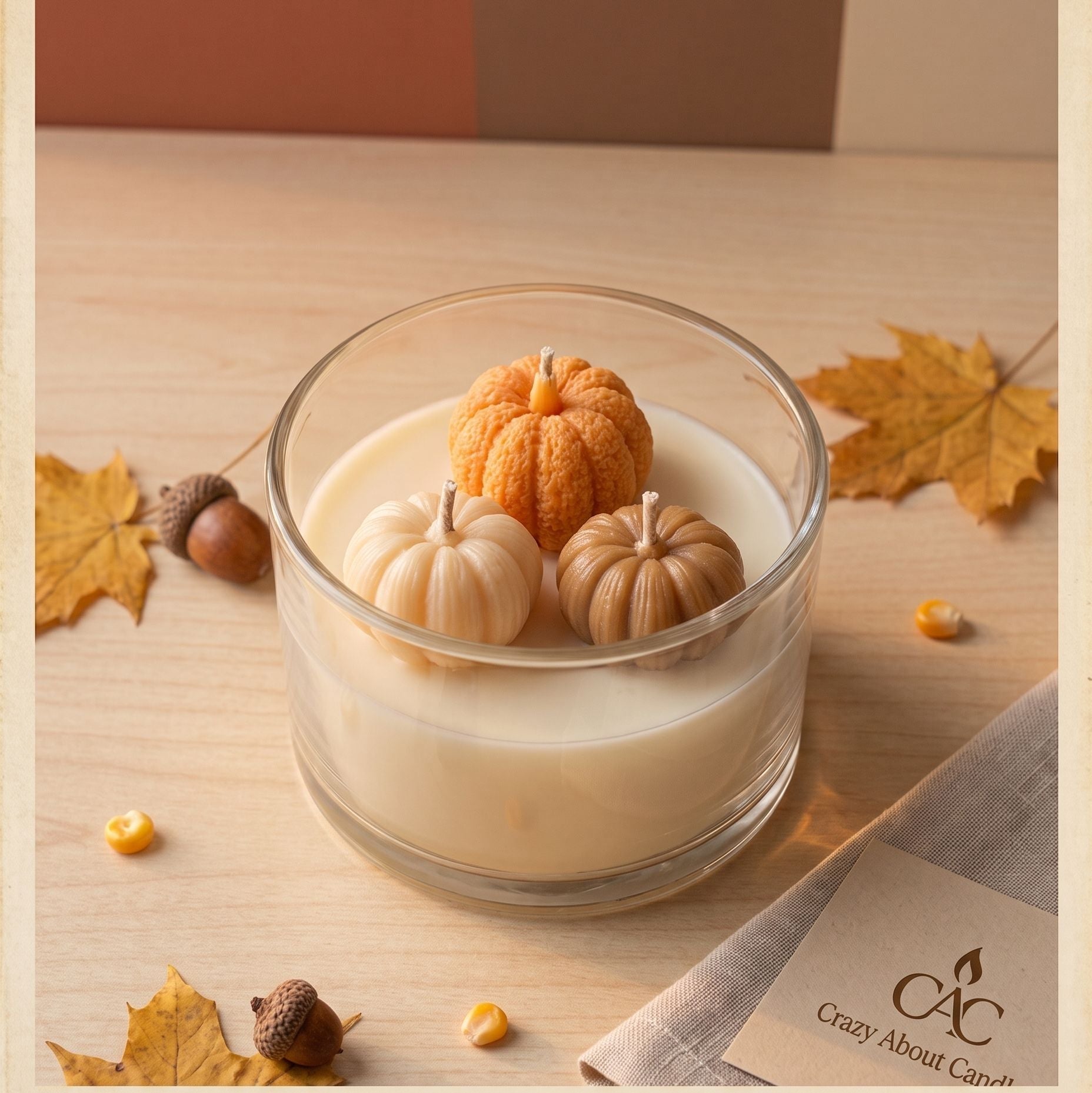 Pumpkin Harvest Candle | Artisan Fall Soy Wax Jar