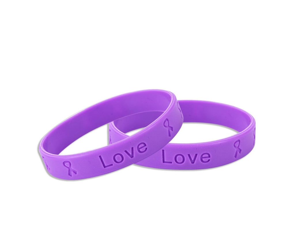 Purple Awareness Silicone Bracelet Wristbands