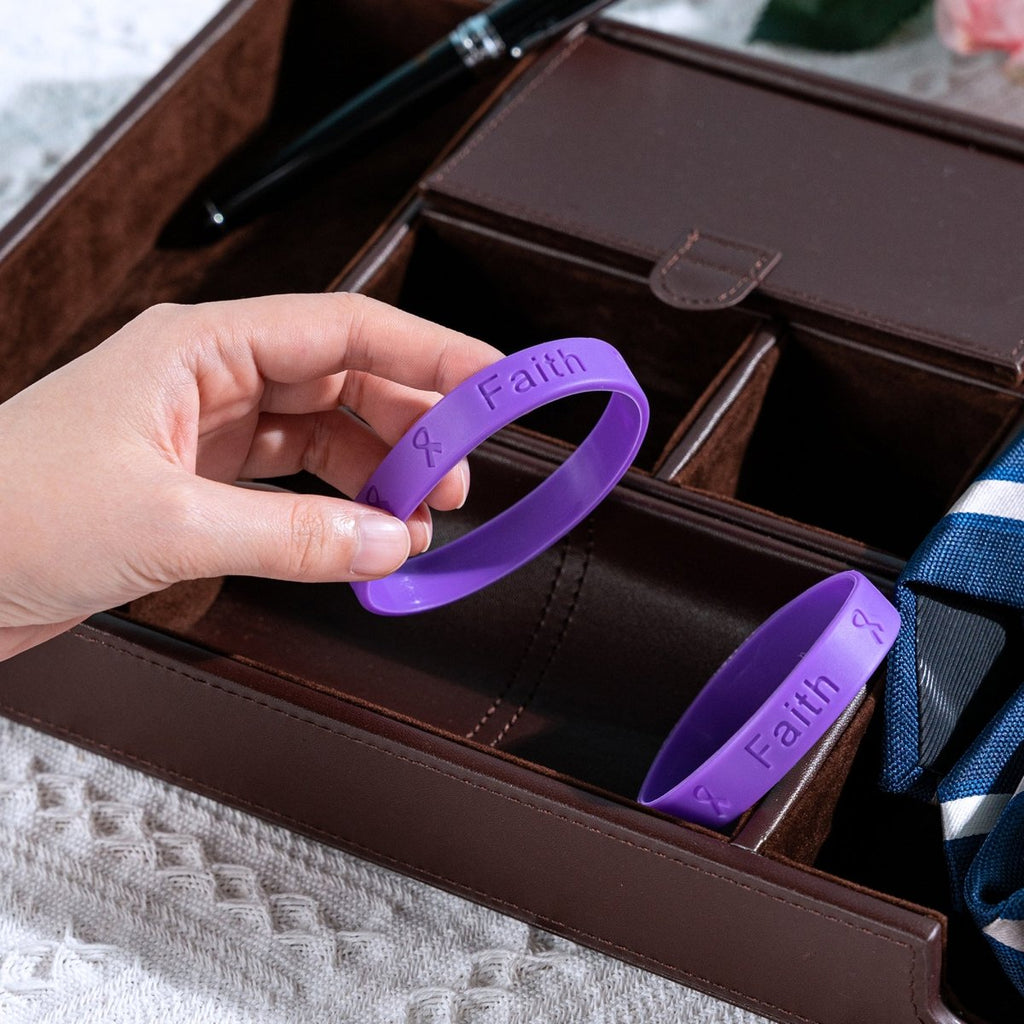 Purple Awareness Silicone Bracelet Wristbands