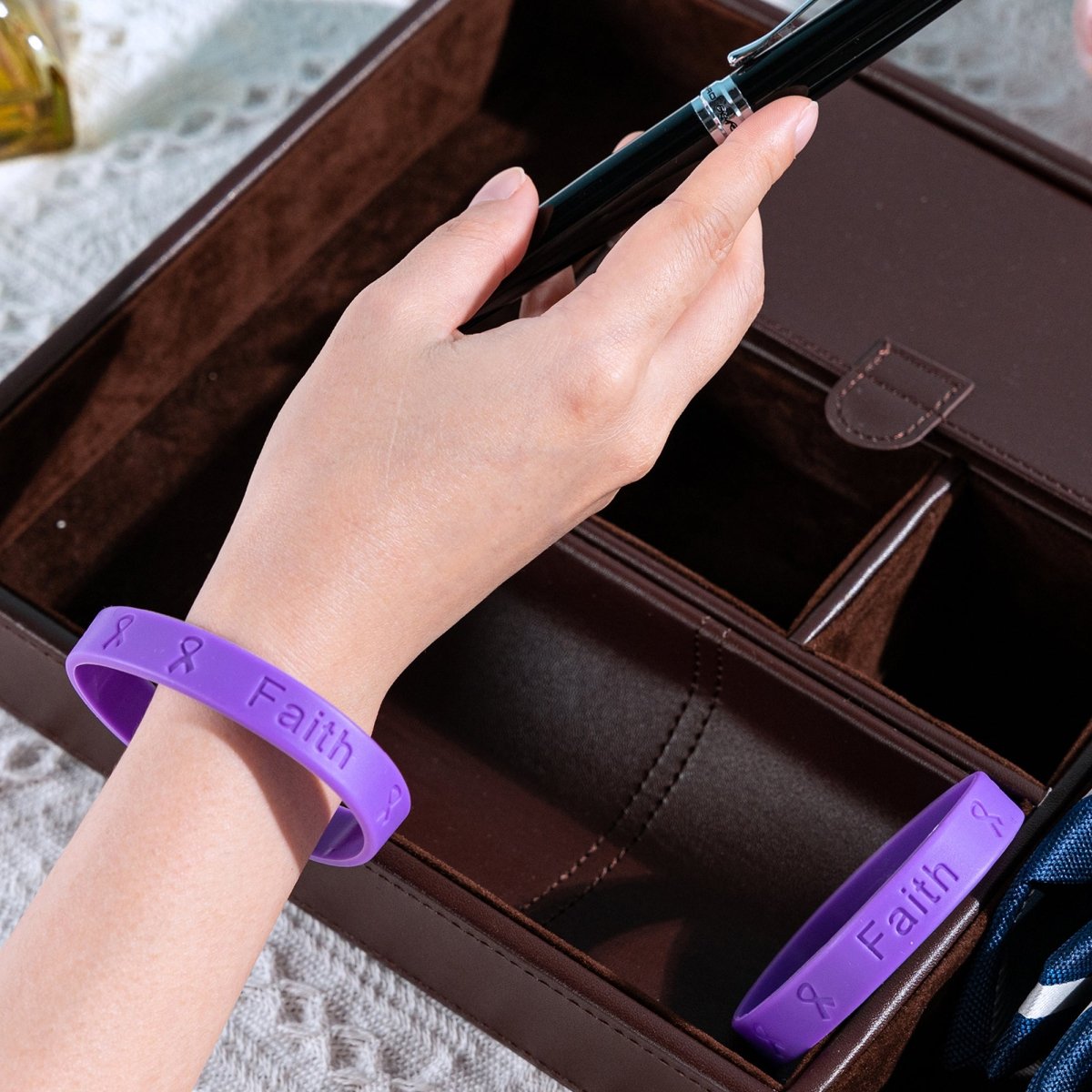 Purple Awareness Silicone Bracelet Wristbands