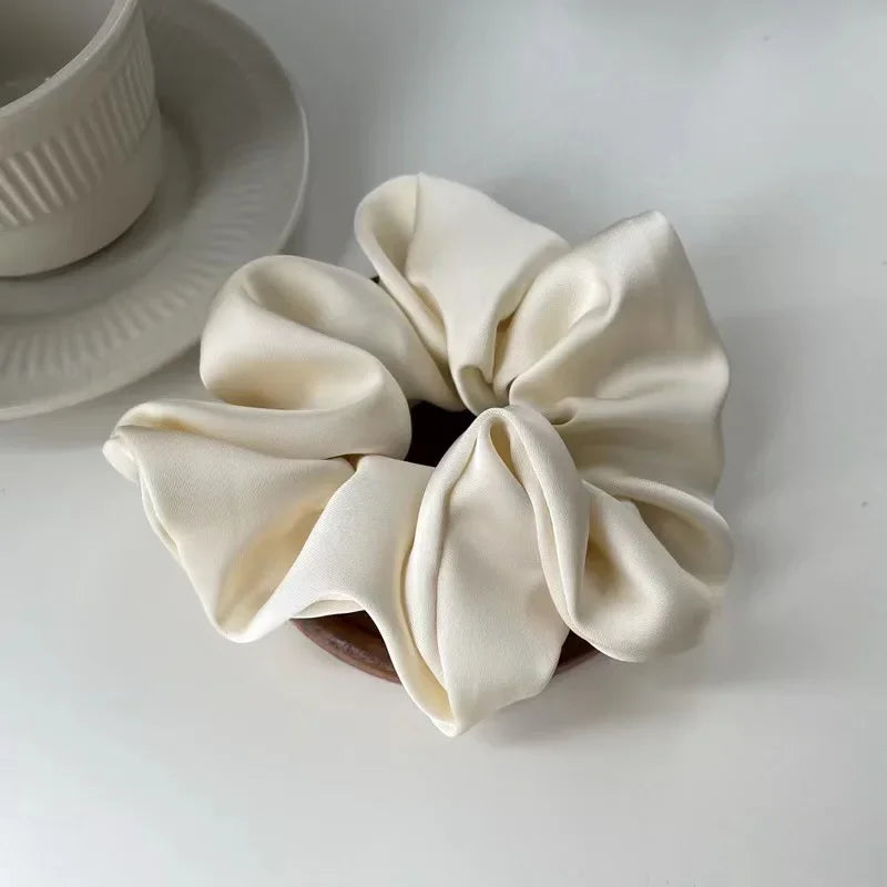 1PC Silk Satin Scrunchie for Women & Girls – Korean Style Elastic Hair Band | Soft Ponytail Holder & No-Damage Hair Accessory