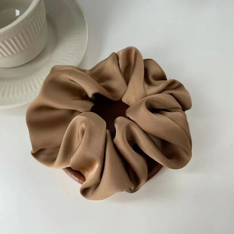 1PC Silk Satin Scrunchie for Women & Girls – Korean Style Elastic Hair Band | Soft Ponytail Holder & No-Damage Hair Accessory