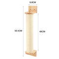 Wall-Mounted Cat Climbing Rope – Solid Wood Pedals & Sisal Scratch Training Toy for Indoor Cats