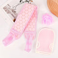 Exfoliating Body Scrubber Set - Includes Back Scrubber, Bath Glove And Shower Bath Sponge Loofah