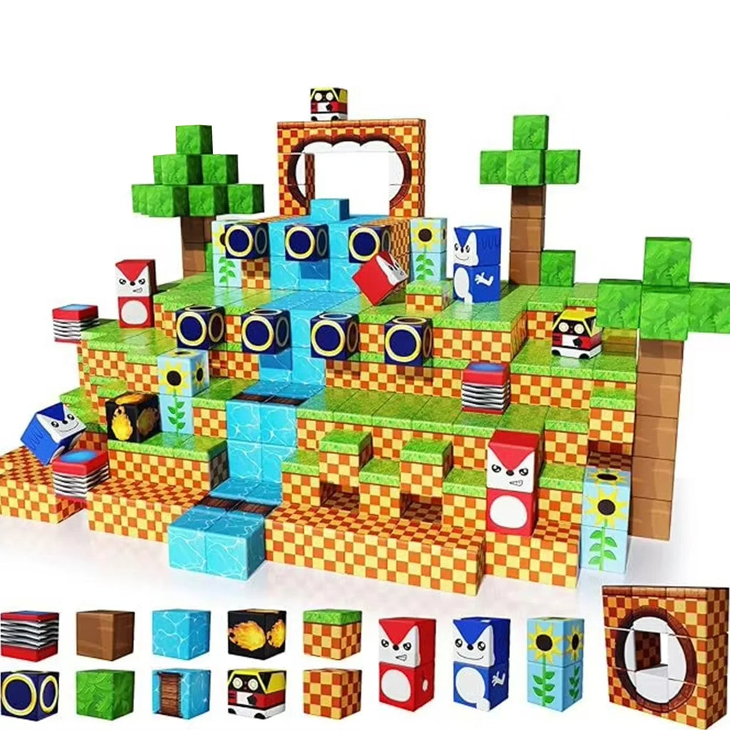 Sensory Montessori Magnetic Stacking Cubes