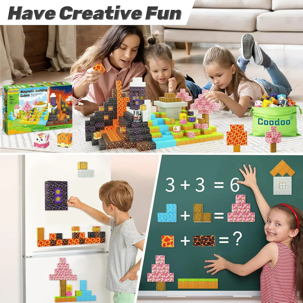 Sensory Montessori Magnetic Stacking Cubes
