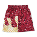 Maroon ice cream sprinkle kids boys summer shorts