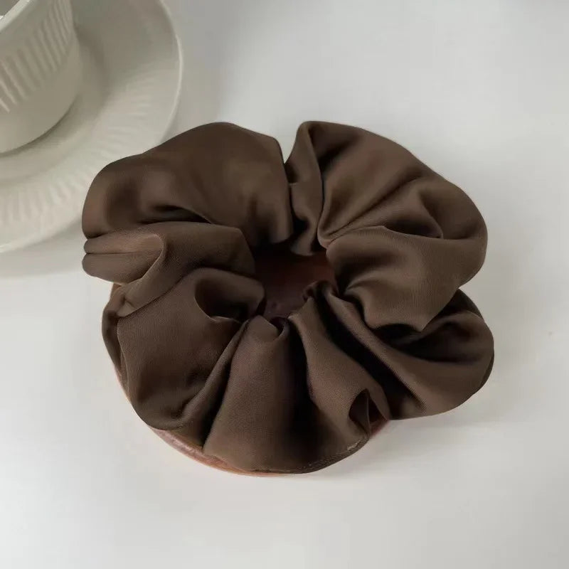 1PC Silk Satin Scrunchie for Women & Girls – Korean Style Elastic Hair Band | Soft Ponytail Holder & No-Damage Hair Accessory