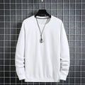 Aflczyu Men’s Tatting Sweatshirt - O-Neck, Full Sleeve, Solid Pattern, Regular Fit, Casual Style, Standard Thickness, Spring & Autumn Wear