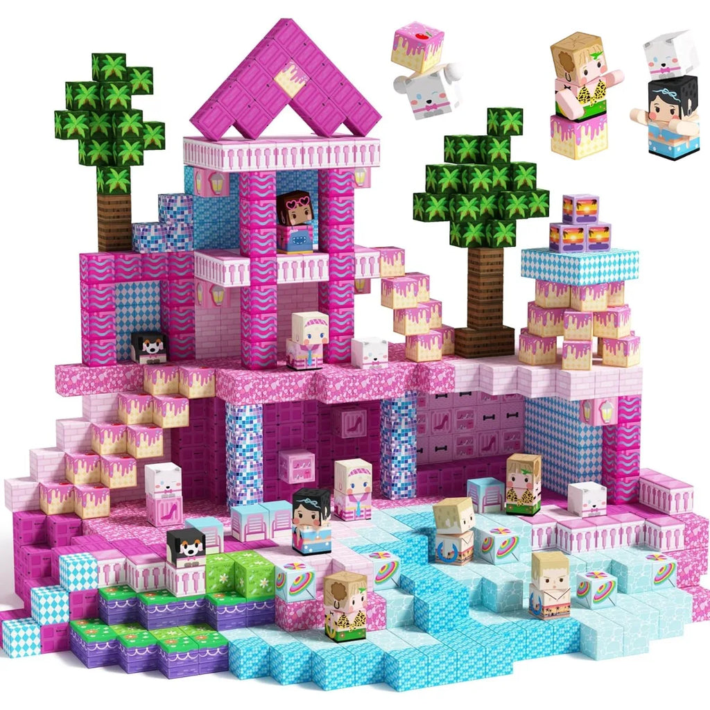 Magnetic Building Blocks Mine World Castle & Villa STEM Construction Set