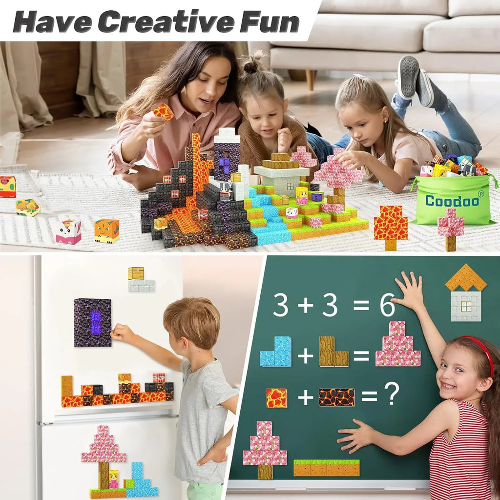 Sensory Montessori Magnetic Stacking Cubes