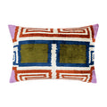 Soho Silk Velvet Ikat Throw Pillow Cover 16 X 24