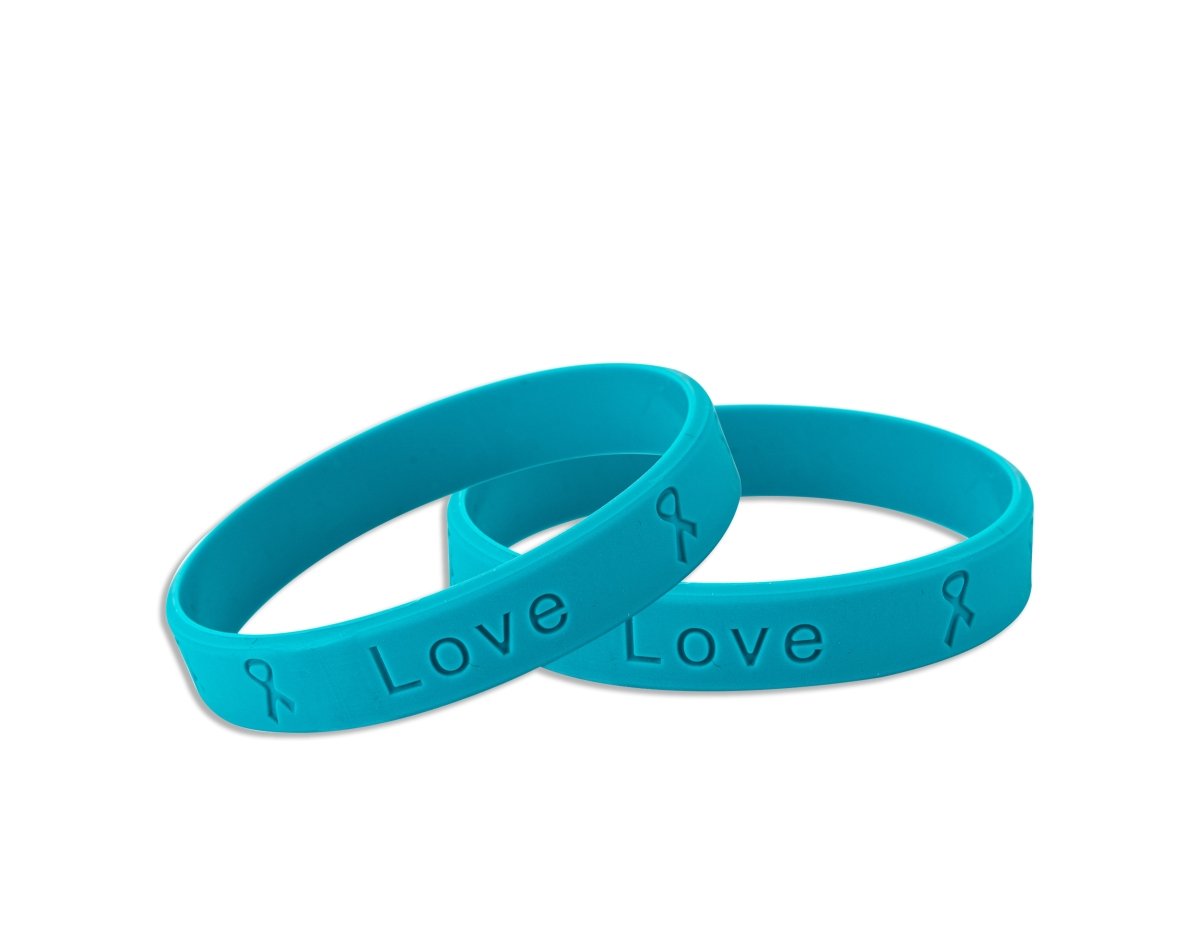 Teal Awareness Silicone Bracelet Wristbands