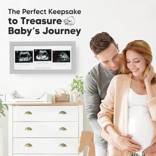 Trio Baby Sonogram Frame (Midnight Blue)
