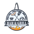 Bar & Grill Sign for Patio, Backyard & Outdoor Kitchen Decor