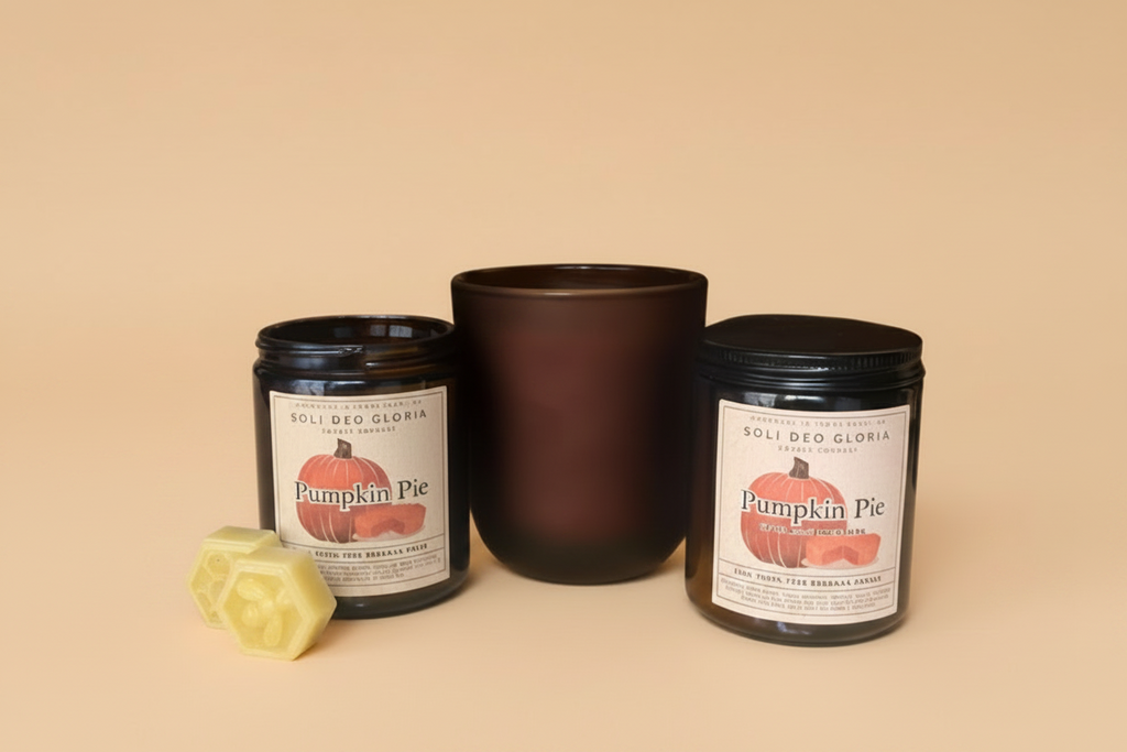 Pumpkin Pie Beeswax Candle | Cozy Fall Bakery Scent