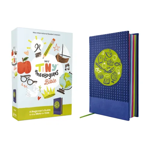 Nirv, Tiny Theologians Bible, Leathersoft Over Board, Blue, Comfort Print: A Beginner's Guide to the Bible - For Kids - Imitation Leather