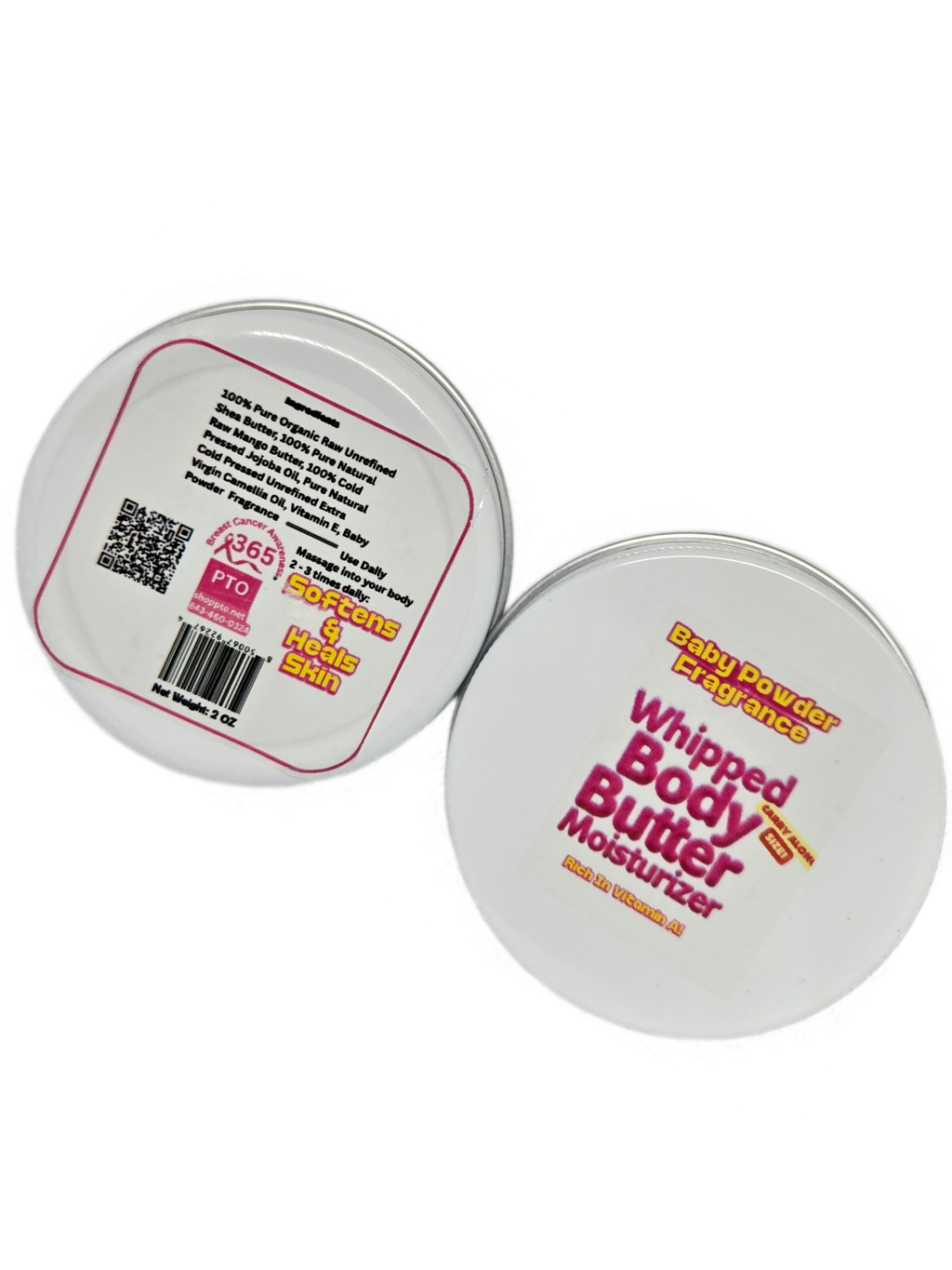 Whipped Body Butter Moisturizer Baby Powder Scent 2 oz 2 Pk