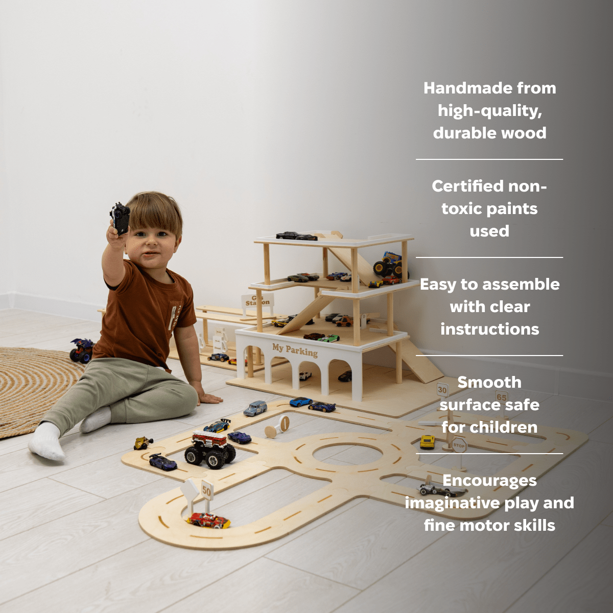 Wooden Car Track Toy