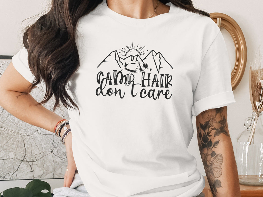 Camp Hair Don't Care Mountain Adventure T-Shirt