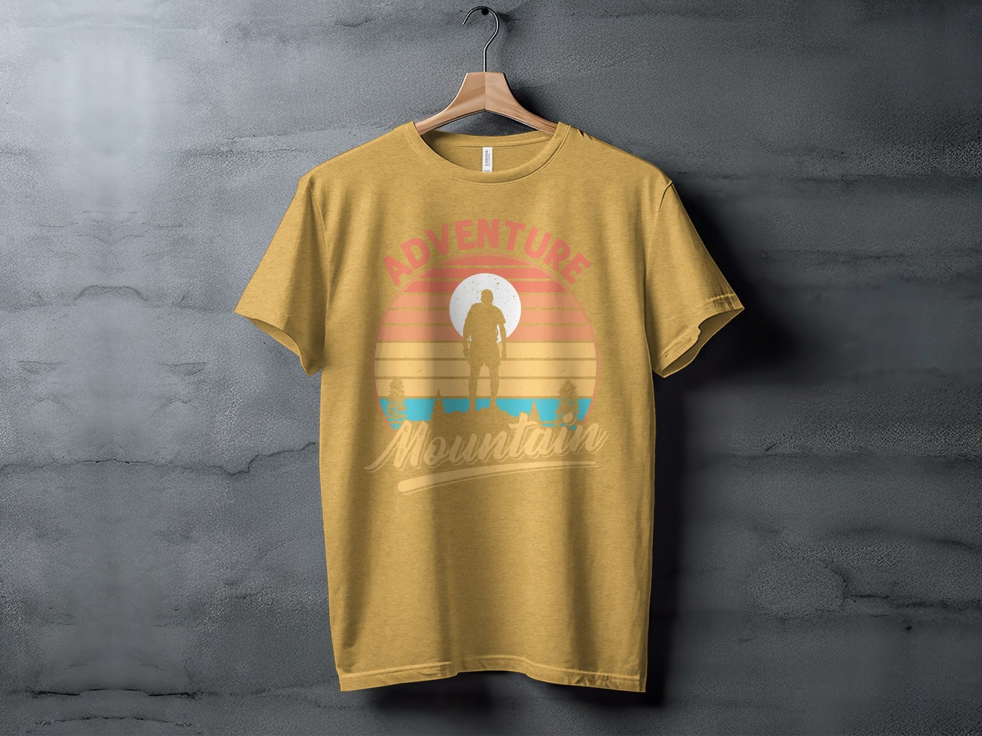 Adventure Above Mountain Sunset Graphic T-Shirt Long Sleeve T-Shirt