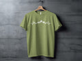 Mountain Heartbeat Line Illustration Graphic Design T-Shirt