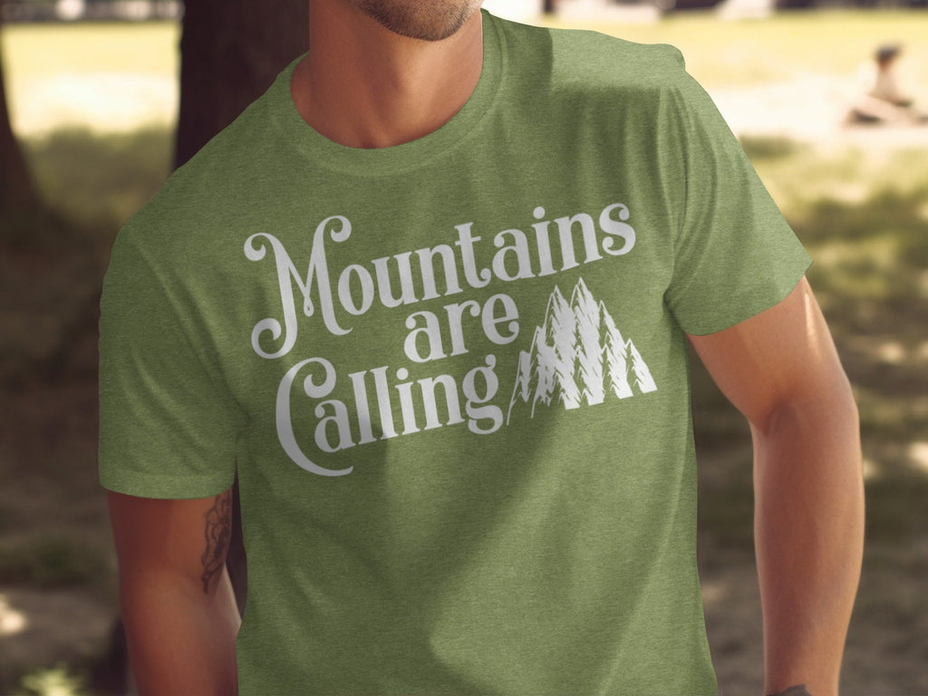 Mountains Are Calling And I Must Go Graphic Design T-Shirt