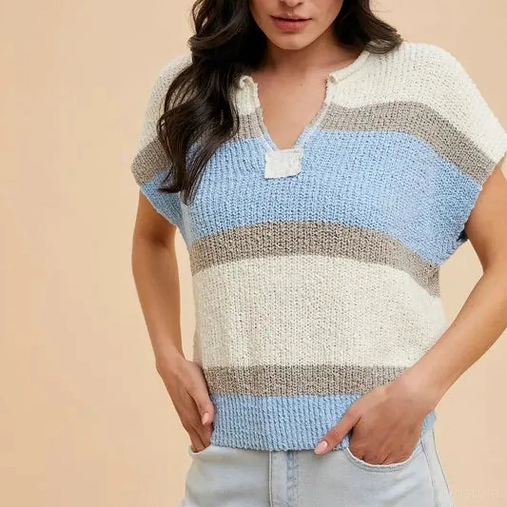 Chic & Cozy Color Block Textured Sweater