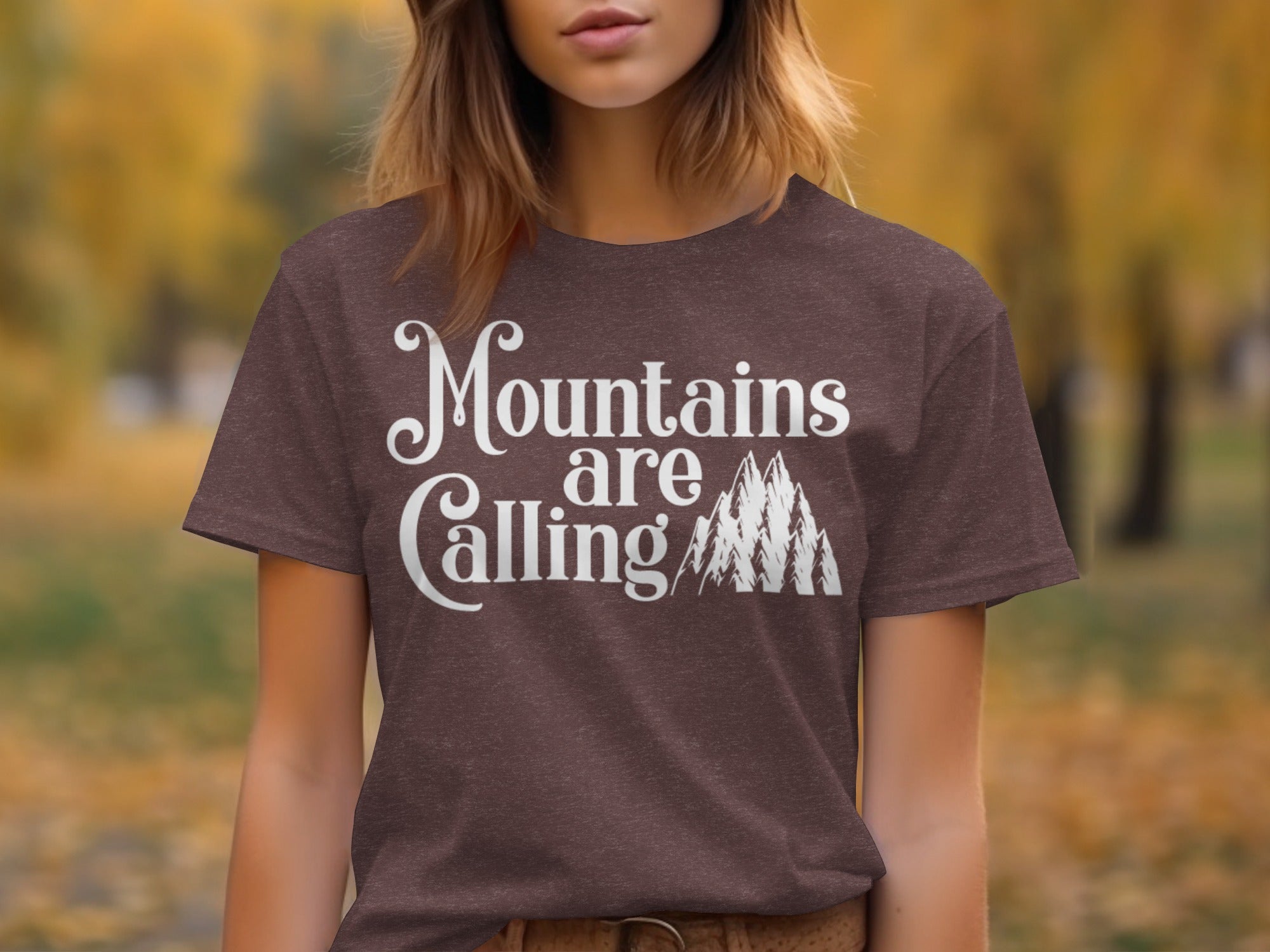Mountains Are Calling And I Must Go Graphic Design T-Shirt