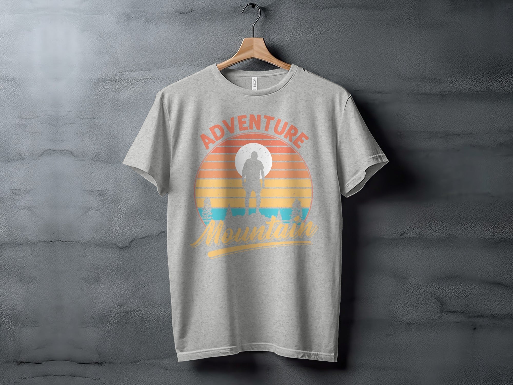 Adventure Above Mountain Sunset Graphic T-Shirt Long Sleeve T-Shirt