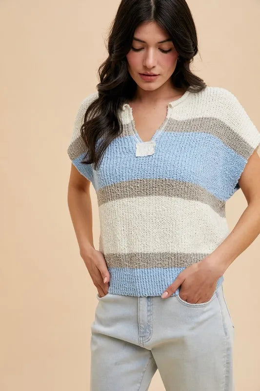 Chic & Cozy Color Block Textured Sweater