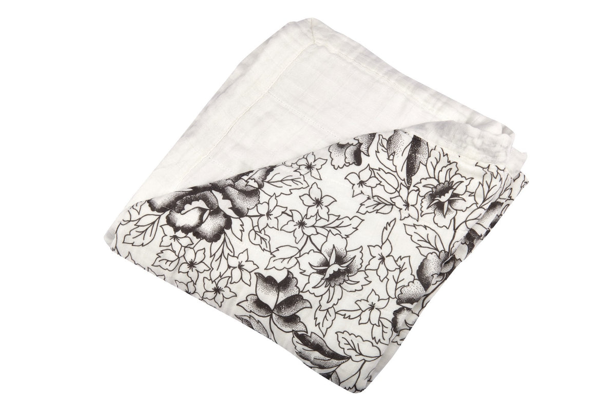 Bamboo Muslin Baby Blanket American Rose Swaddle Lightweight