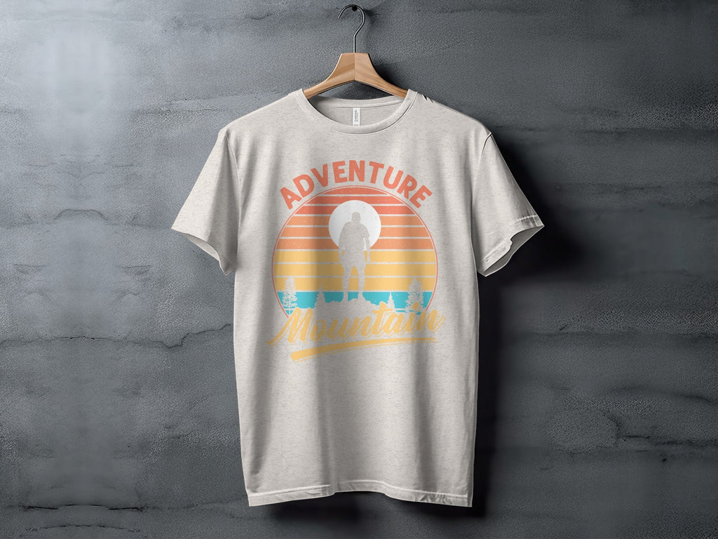 Adventure Above Mountain Sunset Graphic T-Shirt Long Sleeve T-Shirt