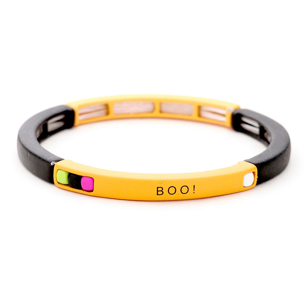 Beatrix Halloween Boo Bracelet Cube Resin Stretch Bracelet