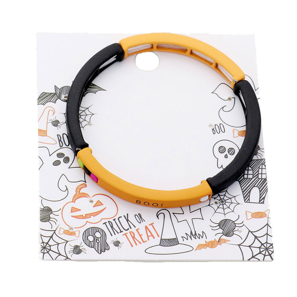 Beatrix Halloween Boo Bracelet Cube Resin Stretch Bracelet