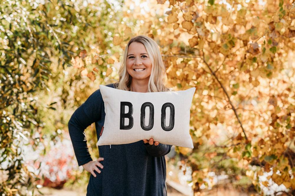Boo Halloween Pillow