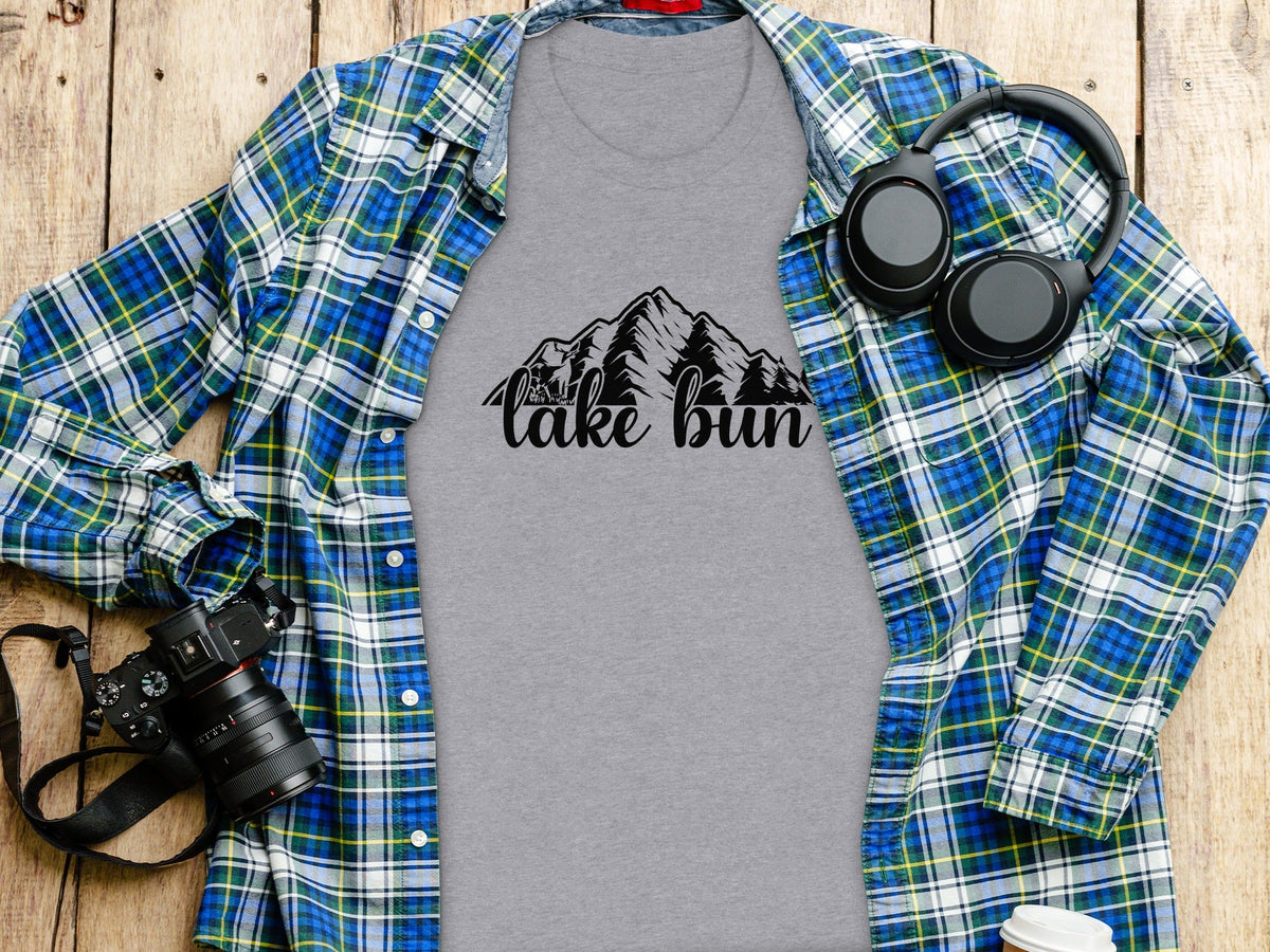 Lake Bun Mountains Nature Lover Graphic Design T-Shirt